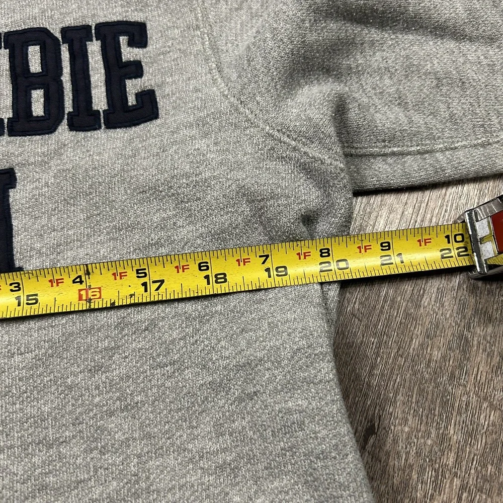 VTG Y2K Abercrombie Fitch Hoodie Mens S gray Faded Distressed Zip Up Spellout